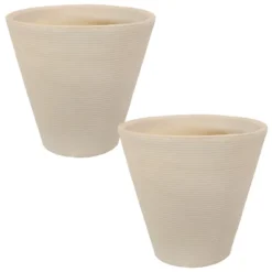 Sunnydaze Decor Sunnydaze Indoor/Outdoor Patio, Garden, Or Porch Weather-Resistant Double-Walled Walter Flower Pot Planter - 15.5" - Antique White -Sunnydaze Decor GUEST f1f53a40 8b3b 4005 b6d9 d6a29013739c