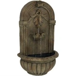 Sunnydaze Decor Sunnydaze 27"H Electric Polystone Florence Outdoor Wall-Mount Water Fountain -Sunnydaze Decor GUEST f22b2c4e 80ca 457c b451 7b39dcedd084