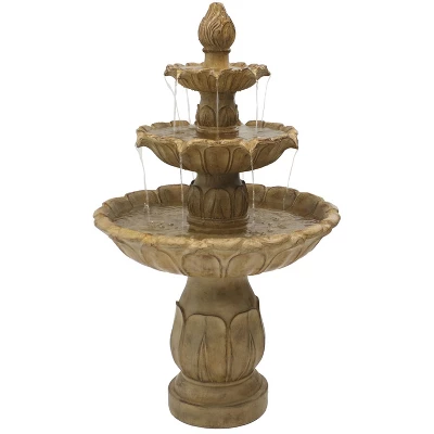 Sunnydaze Decor Sunnydaze 46"H Electric Polystone 3-Tier Classic Tulip Outdoor Water Fountain 12 Sunnydaze Decor Sunnydaze 46"H Electric Polystone 3-Tier Classic Tulip Outdoor Water Fountain - Image 10