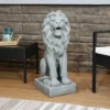 Sunnydaze Decor Sunnydaze Outdoor Concrete Noble Beast Sitting Lion Patio Lawn And Garden Decorative Sculpture - 30" -Sunnydaze Decor GUEST f4b18d18 8e2a 461c ab20 7b0c450f795b