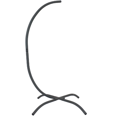 Sunnydaze Decor Sunnydaze Durable Steel Egg Chair Stand With Curved Leg Base, Hardware, And Powder-Coated Finish - 78" H - Gray 6 Sunnydaze Decor Sunnydaze Durable Steel Egg Chair Stand With Curved Leg Base, Hardware, And Powder-Coated Finish - 78" H - Gray - Image 4