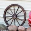 Sunnydaze Decor Sunnydaze Indoor/Outdoor Wooden Decorative Wagon Wheel - Fir Wood - 24" -Sunnydaze Decor GUEST f6195e5c 0a10 459f 8767 5b32480a26ca