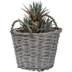 Sunnydaze Decor Sunnydaze Gray Willow Wicker Planter Baskets With Handles And Plastic Lining - Set Of 5 12 Sunnydaze Decor Sunnydaze Gray Willow Wicker Planter Baskets With Handles And Plastic Lining - Set Of 5 -Sunnydaze Decor GUEST f6797c68 5fc9 490d 93a2 e93171b2319b