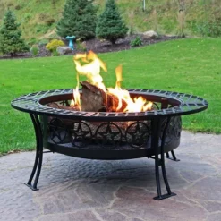 Sunnydaze Decor Sunnydaze Outdoor Camping Or Backyard Steel Round Four Star Fire Pit Table With Spark Screen - 40" - Black 16 Sunnydaze Decor Sunnydaze Outdoor Camping Or Backyard Steel Round Four Star Fire Pit Table With Spark Screen - 40" - Black -Sunnydaze Decor GUEST f72989dc eba6 495a b050 d24a0756558e