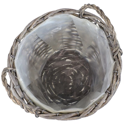 Sunnydaze Decor Sunnydaze Gray Willow Wicker Planter Baskets With Handles And Plastic Lining - Set Of 5 9 Sunnydaze Decor Sunnydaze Gray Willow Wicker Planter Baskets With Handles And Plastic Lining - Set Of 5 - Image 7