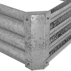 Sunnydaze Decor Sunnydaze Outdoor Lawn And Garden Galvanized Steel Rectangle Raised Vegetable Garden Or Flower Bed Planter Kit - 22" - Silver -Sunnydaze Decor GUEST f8ccb2e2 3c1e 4c75 9451 6c154bda2199