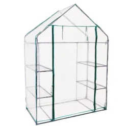 Sunnydaze Decor Sunnydaze Outdoor Portable Tiered Growing Rack Deluxe Walk-In Greenhouse With Roll-Up Door - 4 Shelves - Clear - 54" X 28" X 77" 15 Sunnydaze Decor Sunnydaze Outdoor Portable Tiered Growing Rack Deluxe Walk-In Greenhouse With Roll-Up Door - 4 Shelves - Clear - 54" X 28" X 77" -Sunnydaze Decor GUEST f97a97ed b8ec 4293 b6e7 9f794031efec