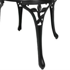 Sunnydaze Decor Sunnydaze Floral Design Cast Aluminum Outdoor Patio Bistro Set, Black, 3pc -Sunnydaze Decor GUEST fa868c9e 329a 4d4c baec b7f10ec7f858