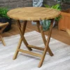 Sunnydaze Decor Sunnydaze Outdoor Solid Teak Wood With Light Stained Finish Round Patio Dining Table - Light Brown -Sunnydaze Decor GUEST fc952bc7 6fd4 43d7 91c2 14b39417caf8