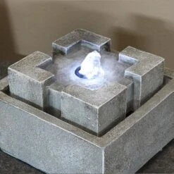 Sunnydaze Decor Sunnydaze Indoor Home Office Decorative Square Dynasty Bubbling Tabletop Water Fountain Feature - 7" -Sunnydaze Decor GUEST fd296f64 461d 428e 8c6f 9569874fb1fc