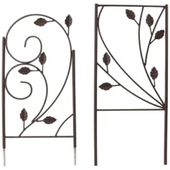 Sunnydaze Decor Sunnydaze Metal Wire Rustic Plant Design Garden Trellis For Outdoor Climbing Flowers And Vines - 32" H - Brown - 2-Pack -Sunnydaze Decor GUEST fdf25631 599a 4488 99d1 d81018d4d6ee