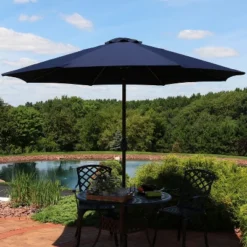 Sunnydaze Decor 39 Sunnydaze Decor Sunnydaze Outdoor Aluminum Solution-Dyed Sunbrella Patio Umbrella With Auto Tilt And Crank - 9'